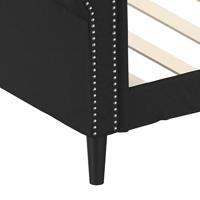 Slaapbank 90x200 cm kunstleer zwart - thumbnail