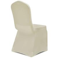 VidaXL Stoelhoes stretch crème (6 stuks) - thumbnail