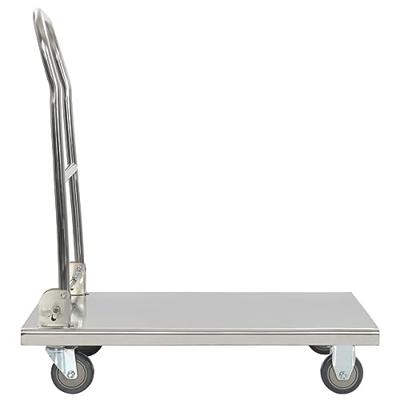 Platformwagen 82x53x86 cm roestvrij staal zilverkleurig