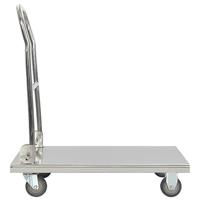 Platformwagen 82x53x86 cm roestvrij staal zilverkleurig - thumbnail