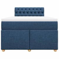 Boxspring met matras stof blauw 120x190 cm - thumbnail
