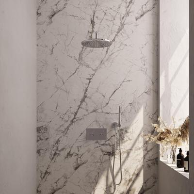 Chrome Edition thermostatische inbouw regendouche set met drukknoppen en handdouche