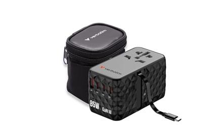 Verbatim Charge n Travel GaN III Reislader 85 W 1x USB-A, 3x USB-C USB PD, USB PD 3.1, QC 3.0, QC 4+, PPS, Fast Charge, SuperCharge, Adaptive Fast Charge