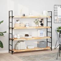Wandschappen 3 st zwevend 120x30x4 cm onbehandeld acaciahout - thumbnail