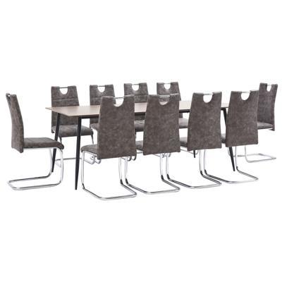 vidaXL 11-delige Eethoek kunstleer bruin vidaXL 11-delige Eethoek kunstleer bruin