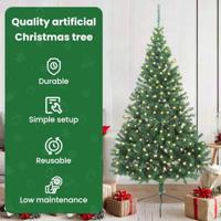VidaXL Kunstmatig voorverlicht kerstboom met 300 led groen 180 cm pvc - thumbnail