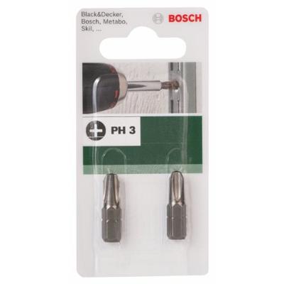 Bosch Accessoires Schroefbit standaard kruiskop | PH3 | 25mm | 1/4" | Zeskant - 2609255915