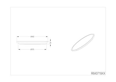 Trio PlafonniereAureo zwart - Ø 40cm - R64371932