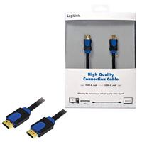 LogiLink CHB1105 HDMI-kabel HDMI Aansluitkabel HDMI-A-stekker, HDMI-A-stekker 5.00 m Zwart 4K UHD - thumbnail