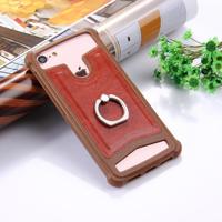 4.5-4 8 inch universele Crazy Horse textuur PU leder + siliconen beschermhoes met houder voor Sony Blackberry HTC Nokia Blackview ZTE iNew Leag - thumbnail