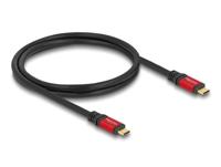 DeLOCK 80090 USB-kabel 1 m USB 3.2 Gen 1 (3.1 Gen 1) USB C Zwart, Rood - thumbnail