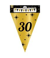 Classy Vlaggenlijn 30 Jaar Zwart/Goud (10m) - thumbnail
