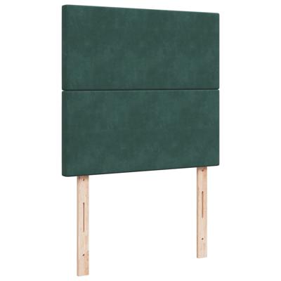 Boxspring met matras fluweel donkergroen 160x200 cm - thumbnail