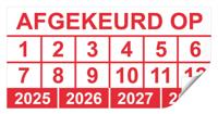 Keuringssticker afgekeurd op rechthoek 50 x 25 mm - 1000 stuks (op rol) - thumbnail
