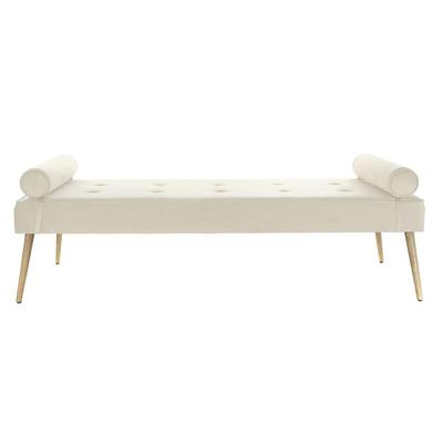 Divan Home ESPRIT Crème Metaal 184 x 76 x 62 cm - thumbnail