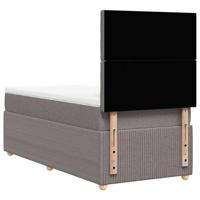 Boxspring met matras stof taupe 100x200 cm - thumbnail