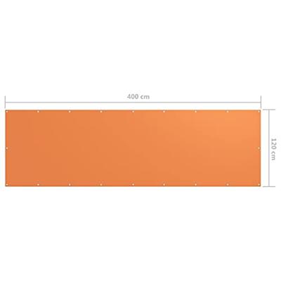 VidaXL Balkonscherm 120x400 cm oxford stof oranje VidaXL Balkonscherm 120x400 cm oxford stof oranje
