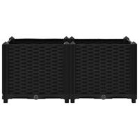 Plantenbak verhoogd 80x40x38 cm polypropyleen - thumbnail