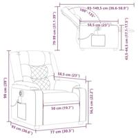 Massagestoel elektrisch verstelbaar stof taupe - thumbnail