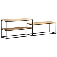 Tv-meubel 180x30x50 cm ruw mangohout - thumbnail