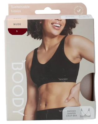 Boody Padded Shaper Crop Bra Nude S Boody Padded Shaper Crop Bra Nude S