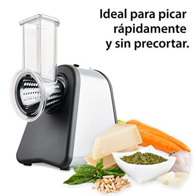 Elektrische rasp - ADE - KEUKENGEREEDSCHAP - 4 rasptypes - RVS/Kunststof - 29,2 x 21,3 x 25 cm