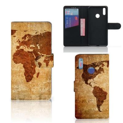 Huawei Y7 (2019) | Flip Cover | Wereldkaart