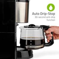 Nedis KACM260EBK Koffiezetapparaat Zilver/Zwart - thumbnail