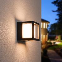 Pia LED Wandlamp modern - 6 Watt - 460 lumen - IP54 Waterdicht - 3000K Warm Wit - Binnen en buiten - Up & Down Light - Zwart - wandlantaarn - thumbnail