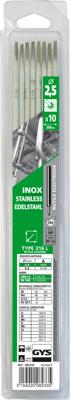 GYS Edelstahl Laselektrode 10 stuk(s) (Ø x l) 2.5 mm x 350 mm 40 - 80 A