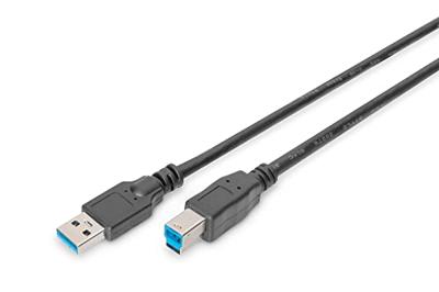 Digitus AK-300115-018-S USB-kabel USB 3.2 Gen1 USB-A stekker, USB-B stekker 1.80 m Zwart Rond, Afgeschermd (drievoudig) Digitus AK-300115-018-S USB-kabel USB 3.2 Gen1 USB-A stekker, USB-B stekker 1.80 m Zwart Rond, Afgeschermd (drievoudig)