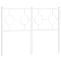 Hoofdbord 120 cm metaal wit - thumbnail
