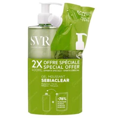 SVR Sebiaclear Promo Gel Moussant + Eco Refill 2x400ml