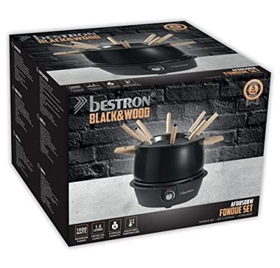 Bestron AFD850BW Fondueset Zwart/Hout