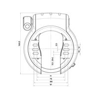Abus Axa defender - hoogwaardig frameslot, 160mm, art 2, mat zwart - thumbnail