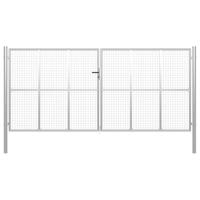 Poort 415x250 cm gegalvaniseerd staal zilverkleurig - thumbnail