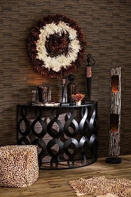 J-Line decoratie fles + stop Spikkel - glas - bruin|zwart - medium