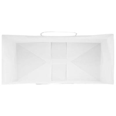 VidaXL Papieren zakken 50 st met hengsels 26x12x35 cm wit