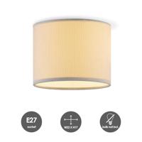 Corduroy Plafondlamp - Cilinder - Wit - Scandinavische stijl - ø22 x 17 cm - E27 Fitting - Geschikt voor Woonkamers en slaapkamers - thumbnail