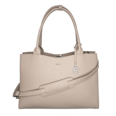 Socha Business Bag Straight Line, 15.6" laptop bag for women -Vanilla
