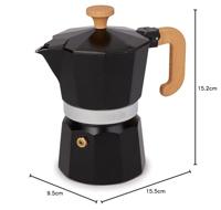 La Cafetière - Espressopotje / Mokkapot Zwart - 3 kops - thumbnail