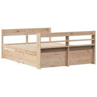 Bedframe zonder matras massief grenenhout 150x200 cm - thumbnail