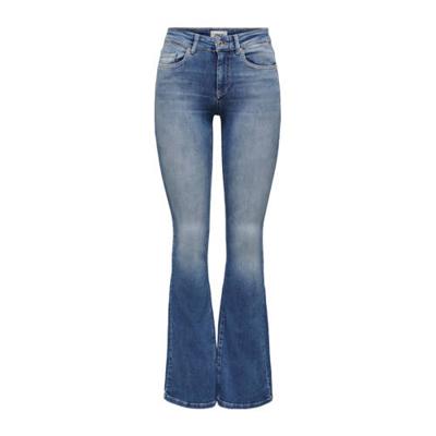 Only Onlblush Life Mid Flared Bb Rea1319 Flare Medium Blue Denim