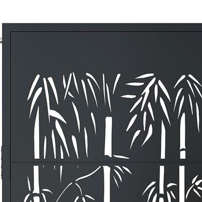 VidaXL Poort met bamboe-ontwerp 100x150 cm staal antracietkleurig