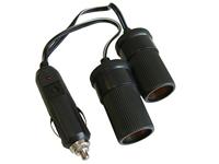 HP Autozubehör 2-fach Verteiler 12V 2-voudige verdeler Stroombelasting (max.): 10 A Geschikt voor 12 V sigarettenaansteker Verdeler 12 V, 24 V - thumbnail