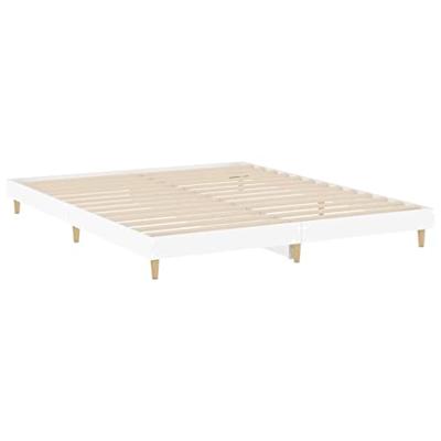 Bedframe LED massief hout wit 120x200 cm - thumbnail