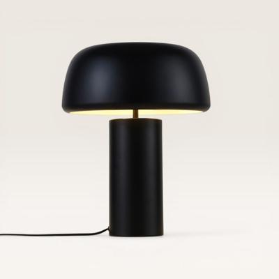 Tafellamp Voryn nero m - Zwarte paddenstoel lamp van metaal voor binnen - Zonder lichtbron