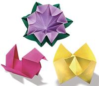 Origami pap folia 70gr 10x10cm 500 vel assorti kl - thumbnail