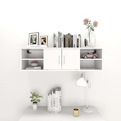 Wandschap 102x30x29 cm spaanplaat wit