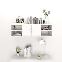 Wandschap 102x30x29 cm spaanplaat wit - thumbnail